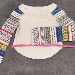 Free People Cream Knit Sweater